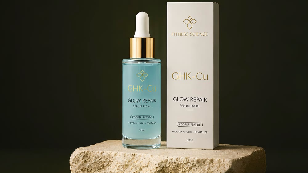 Frasco e embalagem do Glow Repair GHK-Cu